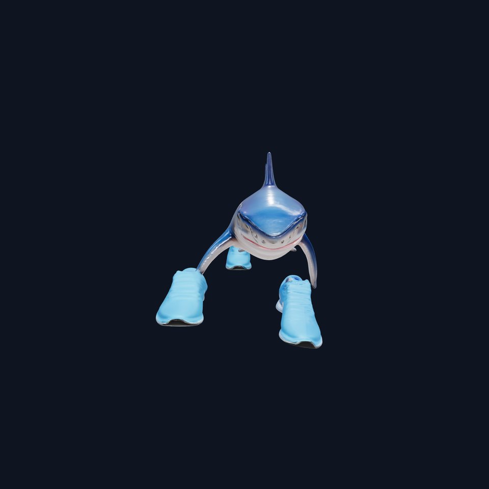 Shark with Sneakers Model Pack